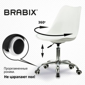 Кресло стул BRABIX "Eames MG-310 CH", хром, пластик белый, экокожа белая, 532923 в Еманжелинске - emanzhelinsk.mebel24.online | фото 7