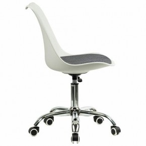 Кресло стул BRABIX "Eames MG-310 CH", хром, пластик белый, ткань серая, 532924 в Еманжелинске - emanzhelinsk.mebel24.online | фото 3