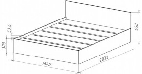 НИЦЦА-14 Кровать 1600 с настилом ЛДСП (НЦ.14) в Еманжелинске - emanzhelinsk.mebel24.online | фото 3