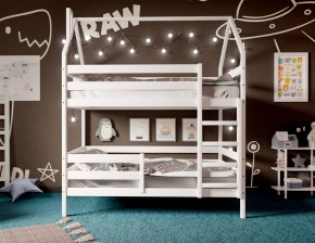 Кровать-домик двухъярусная 80*190 Белый в Еманжелинске - emanzhelinsk.mebel24.online | фото 2