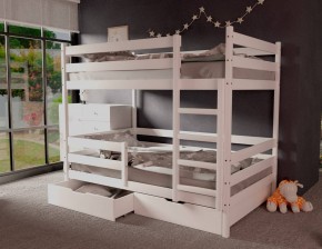 Кровать двухъярусная без крыши 80*160 Белый в Еманжелинске - emanzhelinsk.mebel24.online | фото