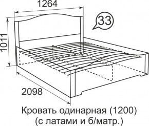 Кровать с латами Виктория 1200*2000 в Еманжелинске - emanzhelinsk.mebel24.online | фото 4