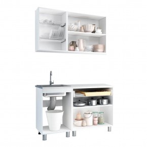 Кухня Айсбери 1.2 м (Белый/Дуб Сонома) в Еманжелинске - emanzhelinsk.mebel24.online | фото 2