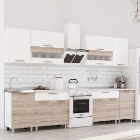 Кухня Айсбери 2.4 м (Белый/Дуб Сонома) в Еманжелинске - emanzhelinsk.mebel24.online | фото