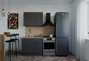 Кухонный гарнитур Антрацит 1000 (Стол. 38мм) в Еманжелинске - emanzhelinsk.mebel24.online | фото