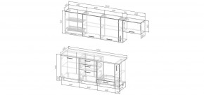 Кухонный гарнитур Белый Глянец 2550 (Стол. 38мм) в Еманжелинске - emanzhelinsk.mebel24.online | фото 2