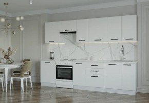 Кухонный гарнитур Белый Глянец 3000 (Стол. 38мм) в Еманжелинске - emanzhelinsk.mebel24.online | фото
