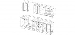 Кухонный гарнитур Каппучино 2800 (Стол. 38мм) в Еманжелинске - emanzhelinsk.mebel24.online | фото 2