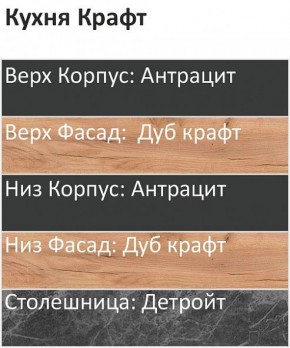 Кухонный гарнитур Крафт 2200 h950 (Стол. 38мм) в Еманжелинске - emanzhelinsk.mebel24.online | фото 3