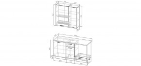 Кухонный гарнитур Меренга 1600 h950 (Стол. 26мм) в Еманжелинске - emanzhelinsk.mebel24.online | фото 2