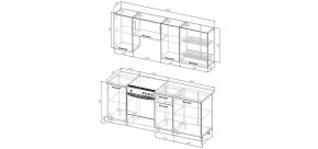 Кухонный гарнитур Меренга 2000 (Стол. 38мм) в Еманжелинске - emanzhelinsk.mebel24.online | фото 2