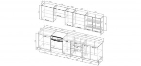 Кухонный гарнитур Санторини 3000 (Стол. 38мм) в Еманжелинске - emanzhelinsk.mebel24.online | фото 2