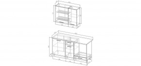 Кухонный гарнитур Смоки 1600 (Стол. 26мм) в Еманжелинске - emanzhelinsk.mebel24.online | фото 2