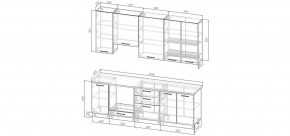 Кухонный гарнитур Смоки 2400 h950 (Стол. 26мм) в Еманжелинске - emanzhelinsk.mebel24.online | фото 2