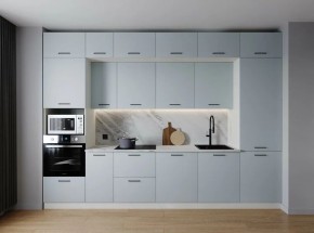 Кухонный гарнитур Смоки 3400 (Стол. 38мм) в Еманжелинске - emanzhelinsk.mebel24.online | фото