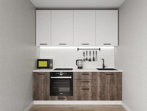 Кухонный гарнитур Старое Дерево 2200 h950 (Стол. 38мм) в Еманжелинске - emanzhelinsk.mebel24.online | фото 1