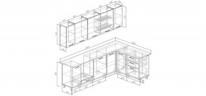 Кухонный гарнитур Старое Дерево 2600*1600 (Стол. 26мм) в Еманжелинске - emanzhelinsk.mebel24.online | фото 2