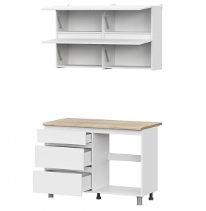 Кухонный гарнитур ТОКИО 1,2м (Серия 3) Белый текстурный/Дуб Сонома в Еманжелинске - emanzhelinsk.mebel24.online | фото 3