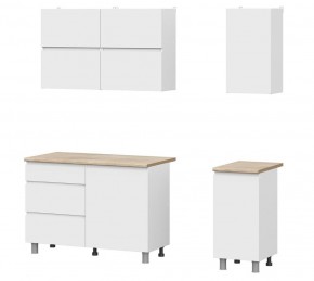 Кухонный гарнитур ТОКИО 1,6м (Серия 3) Белый текстурный/Дуб Сонома в Еманжелинске - emanzhelinsk.mebel24.online | фото 4