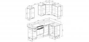 Кухонный гарнитур угловой Каппучино 2000*1200 (Стол. 26мм) в Еманжелинске - emanzhelinsk.mebel24.online | фото 2