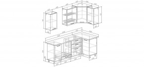 Кухонный гарнитур угловой Каппучино 2200*1000 (Стол. 38мм) в Еманжелинске - emanzhelinsk.mebel24.online | фото 2