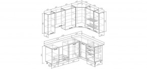 Кухонный гарнитур угловой Каппучино 2200*1600 h 950 (Стол. 38мм) в Еманжелинске - emanzhelinsk.mebel24.online | фото 2