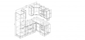 Кухонный гарнитур угловой Санторини 2400*1600 (Стол. 26мм) в Еманжелинске - emanzhelinsk.mebel24.online | фото 2