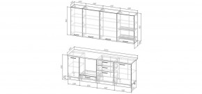 Кухонный гарнитур Умбра 2200 h950 (Стол. 38мм) в Еманжелинске - emanzhelinsk.mebel24.online | фото 2