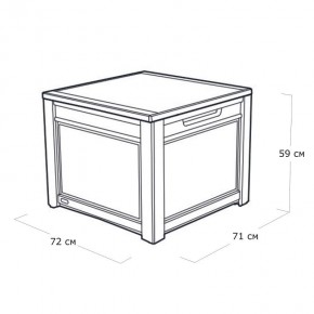 Квадратный сундук Cube Rattan 208 л в Еманжелинске - emanzhelinsk.mebel24.online | фото 5