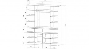 ЛЕНОРА Спальный гарнитур (модульный) графит в Еманжелинске - emanzhelinsk.mebel24.online | фото 9