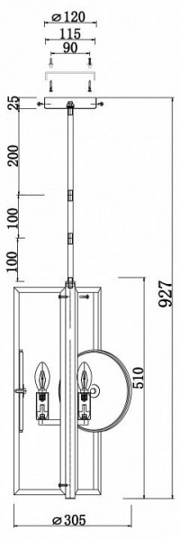 Люстра на штанге Maytoni Marmo MOD099PL-03G в Еманжелинске - emanzhelinsk.mebel24.online | фото 4