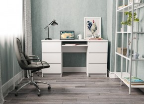 МОРИ МС-2 Стол 6 ящиков (белый) в Еманжелинске - emanzhelinsk.mebel24.online | фото