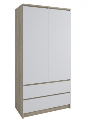 МОРИ МШ 900.1 Шкаф с 2-мя дв. и 2-мя ящ. (Дуб Сонома/Белый) в Еманжелинске - emanzhelinsk.mebel24.online | фото 1