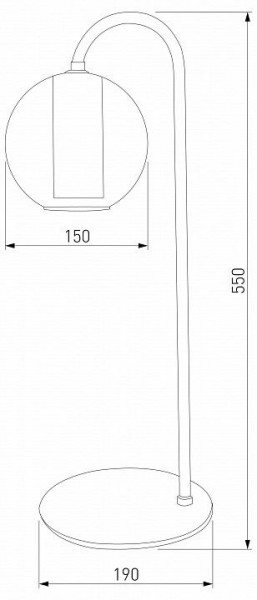 Настольная лампа декоративная Eurosvet Cobble 80508/1 дымчатый в Еманжелинске - emanzhelinsk.mebel24.online | фото 2