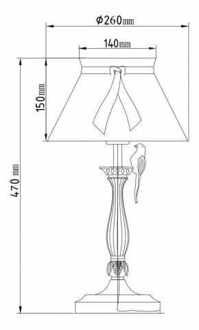 Настольная лампа декоративная Maytoni Bird ARM013-11-W в Еманжелинске - emanzhelinsk.mebel24.online | фото 5