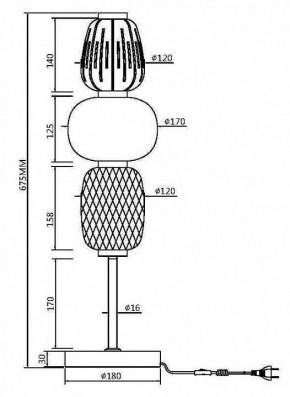 Настольная лампа декоративная Maytoni Pattern MOD267TL-L28CH3K в Еманжелинске - emanzhelinsk.mebel24.online | фото 4