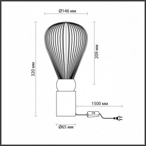 Настольная лампа декоративная Odeon Light Elica 5402/1T в Еманжелинске - emanzhelinsk.mebel24.online | фото 4