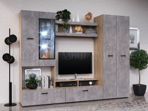 Нэнси New Пенал (ЛДСП) Бетон светлый/Сонома в Еманжелинске - emanzhelinsk.mebel24.online | фото 3