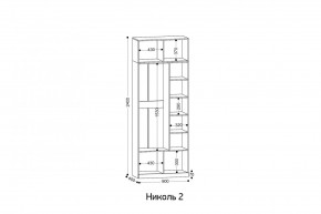 НИКОЛЬ 2 шкаф 2-х створчатый в Еманжелинске - emanzhelinsk.mebel24.online | фото 3