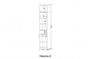 НИКОЛЬ 6 Пенал в Еманжелинске - emanzhelinsk.mebel24.online | фото 2