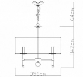 Подвесная люстра Divinare Candela 1162/01 LM-5 в Еманжелинске - emanzhelinsk.mebel24.online | фото 4