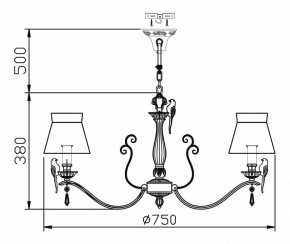 Подвесная люстра Maytoni Bird ARM013-08-W в Еманжелинске - emanzhelinsk.mebel24.online | фото 5