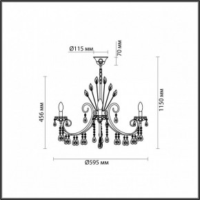 Подвесная люстра Odeon Light Versia 4977/6 в Еманжелинске - emanzhelinsk.mebel24.online | фото 5