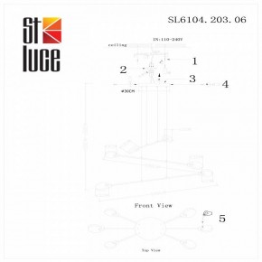 Подвесная люстра ST-Luce Montecelio SL6104.203.06 в Еманжелинске - emanzhelinsk.mebel24.online | фото 4