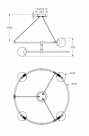 Подвесной светильник Maytoni Balance MOD317PL-04B в Еманжелинске - emanzhelinsk.mebel24.online | фото 4