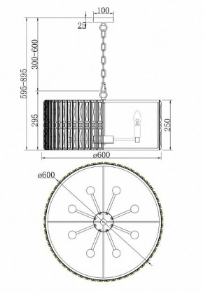 Подвесной светильник Maytoni Facet MOD094PL-08CH в Еманжелинске - emanzhelinsk.mebel24.online | фото 3