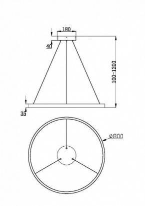 Подвесной светильник Maytoni Rim MOD058PL-L42BK в Еманжелинске - emanzhelinsk.mebel24.online | фото 3