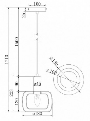 Подвесной светильник Maytoni Vision MOD411PL-01G в Еманжелинске - emanzhelinsk.mebel24.online | фото 7