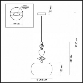 Подвесной светильник Odeon Light Bizet 4893/1A в Еманжелинске - emanzhelinsk.mebel24.online | фото 3