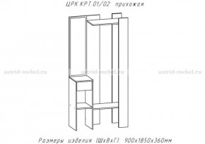 КРИТ-1 Прихожая (Делано светлый) в Еманжелинске - emanzhelinsk.mebel24.online | фото 2